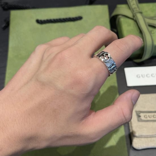 Gucci Interlocking Wide Band Ring Jewelry
