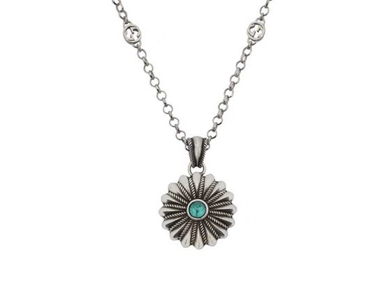 Gucci Turquoise Pendant Necklace Long Chain