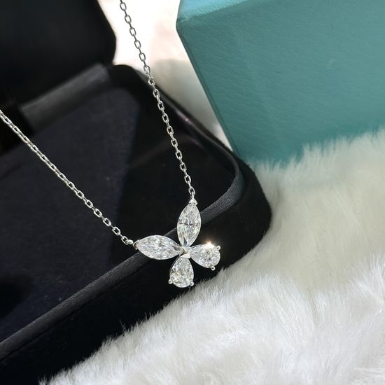 Tiffany & Co. Marquise Cut Butterfly Pendant Necklace
