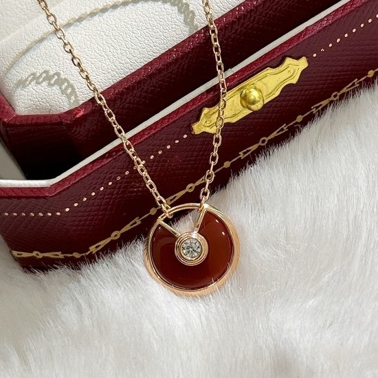 Cartier Exquisite Diamond Amulet Necklace Premium Craft