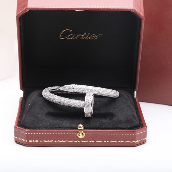Cartier Full Diamond Thick Nail Bangle