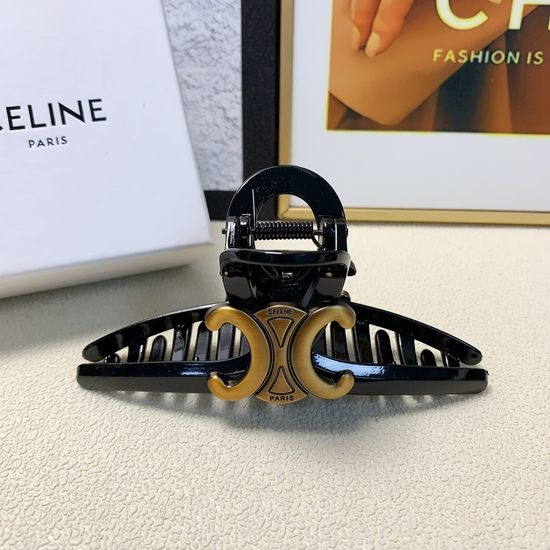 Celine Vintage Logo Hair Claw Clip