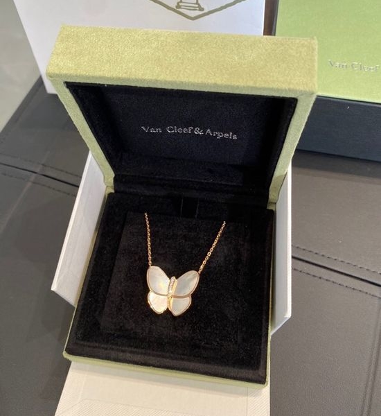 Van Cleef & Arpels VCA Mother of Pearl Butterfly Necklace