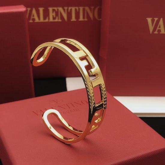 Fendi Letter Brass Bangle