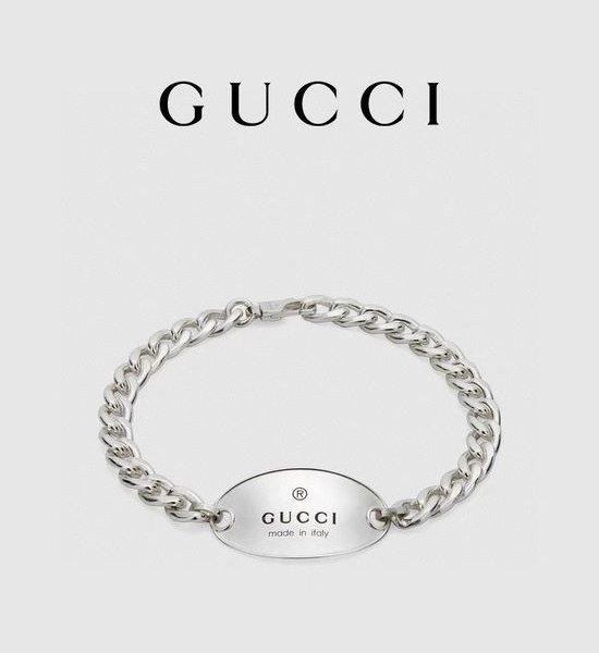 Gucci Logo Pendant Chain Bracelet