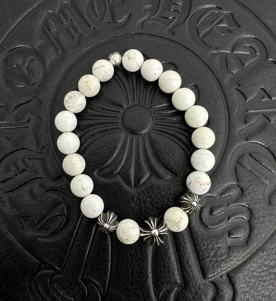 Chrome Hearts Howlite Beaded Strung Bracelet