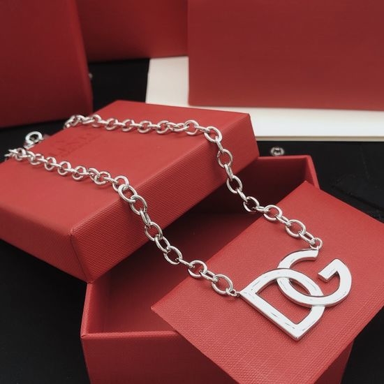 Dolce & Gabbana Sleek Silver Brass Necklace