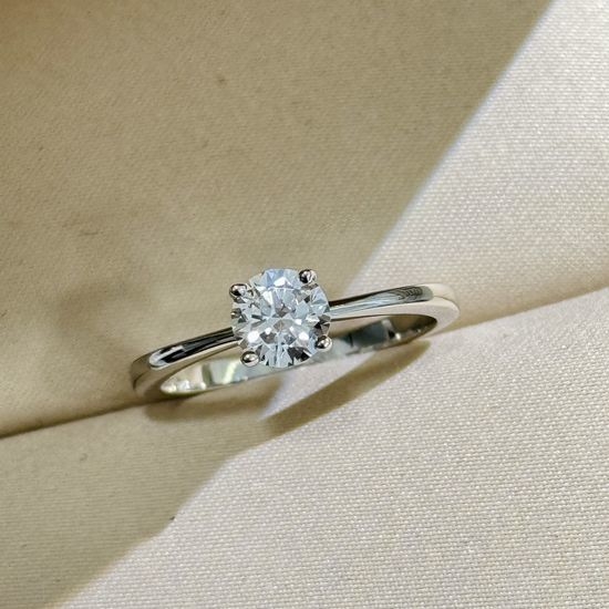 Tiffany & Co. Classic Four Prong 1ct Sterling Silver Ring