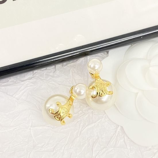 Celine Minimalist Pearl Stud Earrings