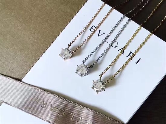 Bvlgari Diamond Ring Necklace Earrings Jewelry Set