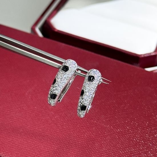 Cartier Gold Plated Leopard Pattern Earrings