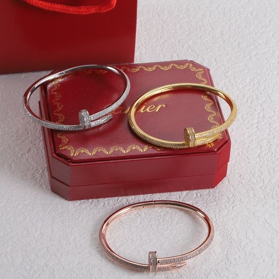 Cartier Full Diamond Inlaid Nail Shaped Bracelet