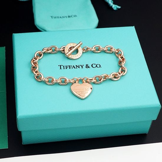 Tiffany & Co. Heart Shaped T Clasp Bracelet