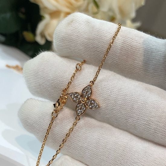 Louis Vuitton LV Diamond Inlaid Thick Chain Bracelet