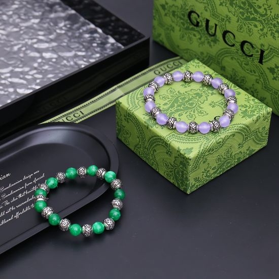 Gucci Aged Finish Beaded Bracelet