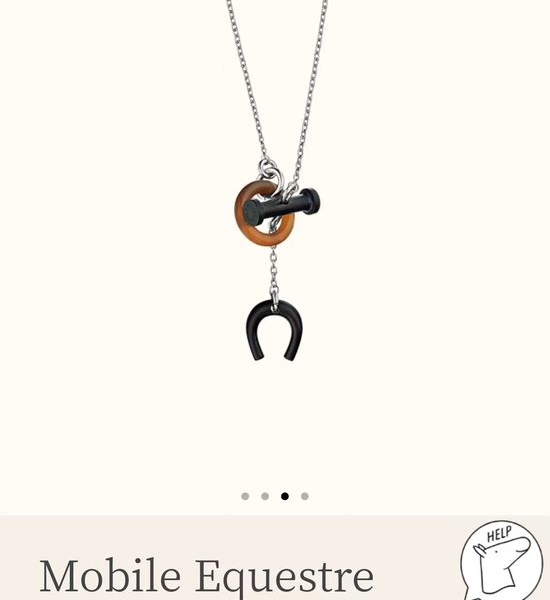 Hermes Natural Buffalo Horn Pendant Necklace