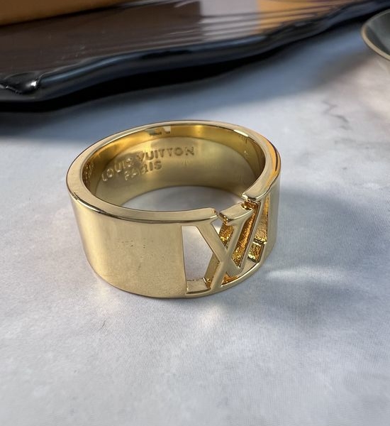 Louis Vuitton LV Wide Band Letter Ring