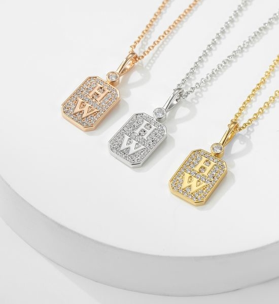 Harry Winston Perfume Bottle Pendant Necklace