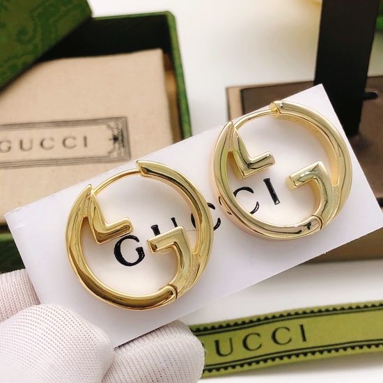 Gucci Polished Round Hoop Earrings