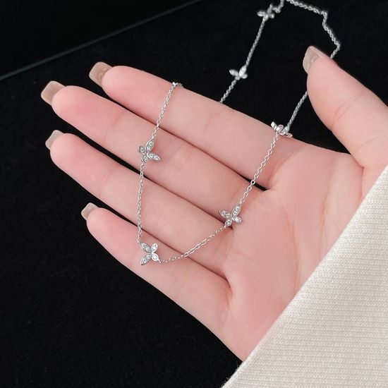 Graff Diamond Butterfly Pendant Silver Necklace
