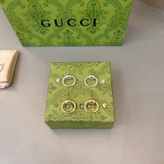 Gucci Logo Embossed Earrings