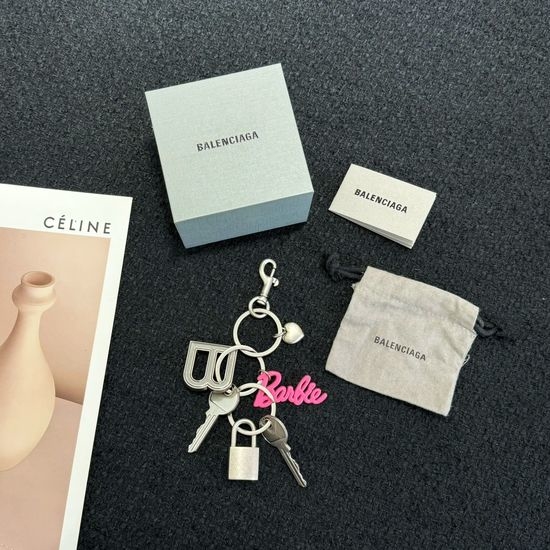 Balenciaga Stylish Multi Element Bag Charm Keychain