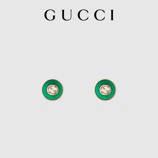 Gucci Interlocking Series Stud Earrings