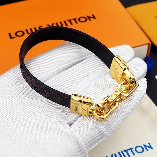 Louis Vuitton LV Bamboo Leather Bangle Bracelet
