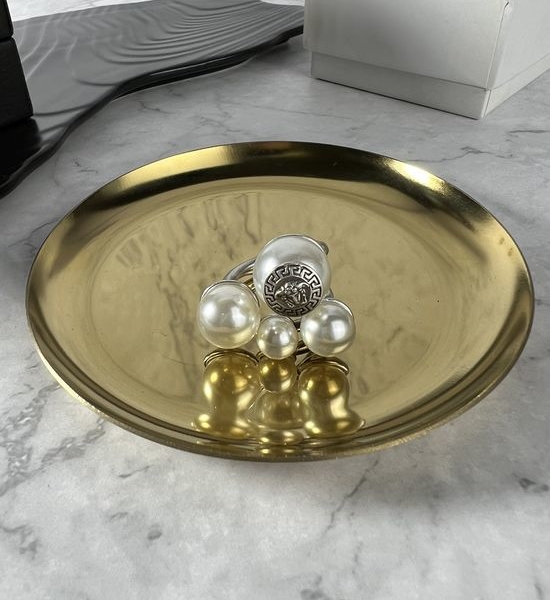 Versace Pearl Head Open Ring