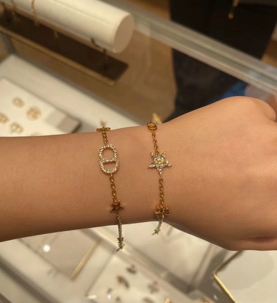 Christian Dior CD 2 In 1 Detachable Alloy Bracelet
