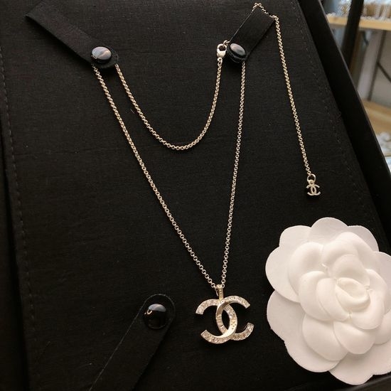Chanel Classic Double Letter Pendant Necklace