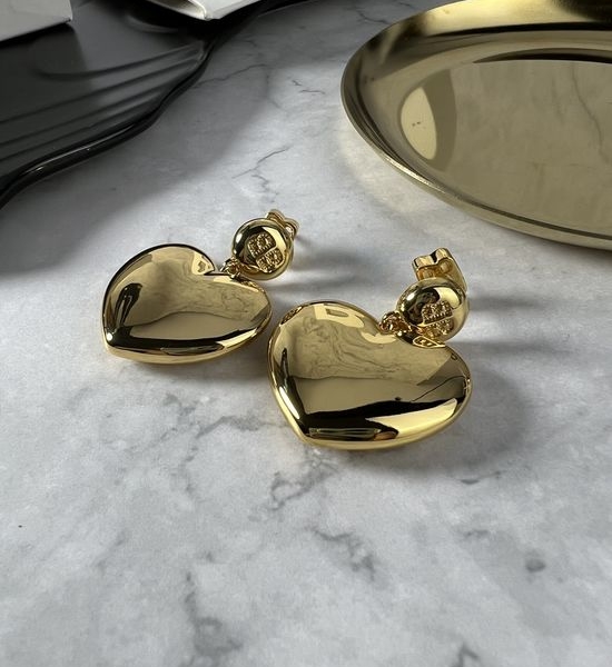 Balenciaga Love Heart Stud Earrings