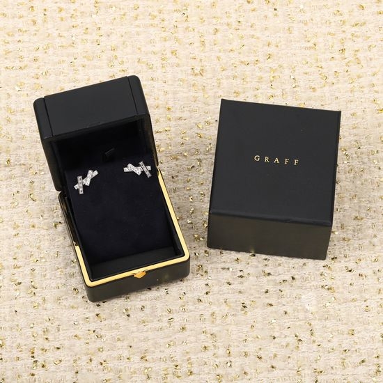 Fendi Diamond Interwoven Design Stud Earrings
