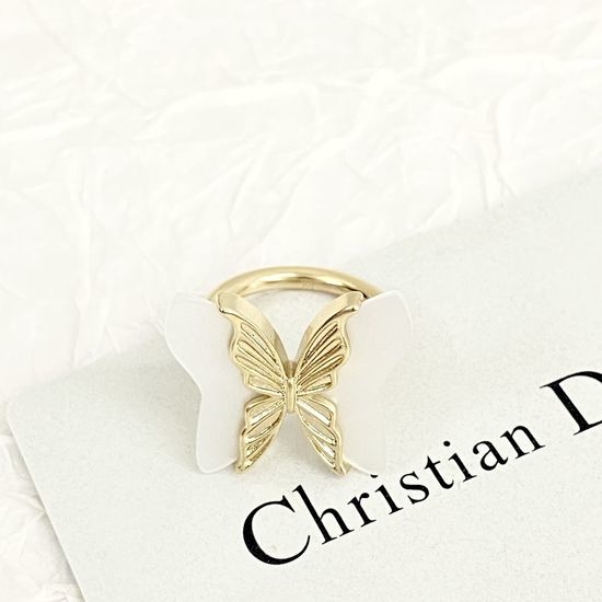 Christian Dior CD Butterfly Shape Exquisite Stud Earrings