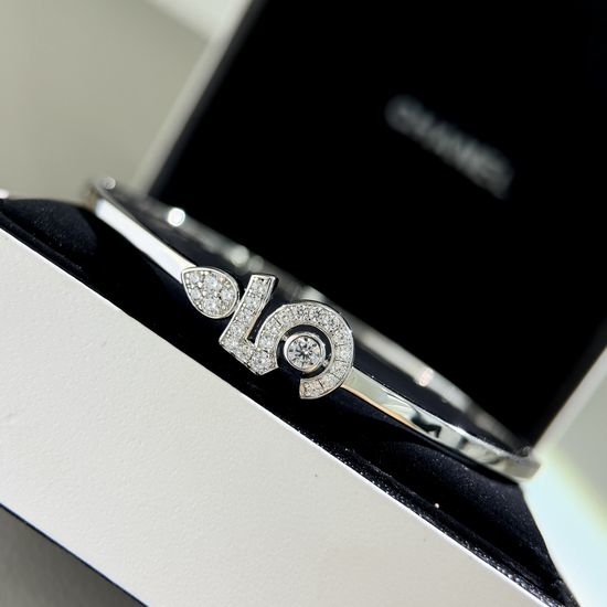 Chanel Water Drop Shaped Bangle Bracelet
