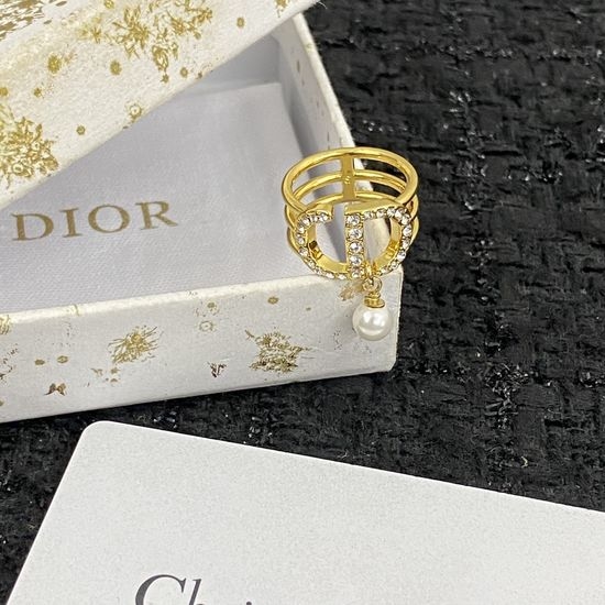 Christian Dior CD Elegant Plain Ring Refined High Quality Jewelry
