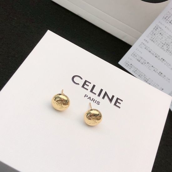 Celine Classic Round Stud Earrings Simple Jewelry