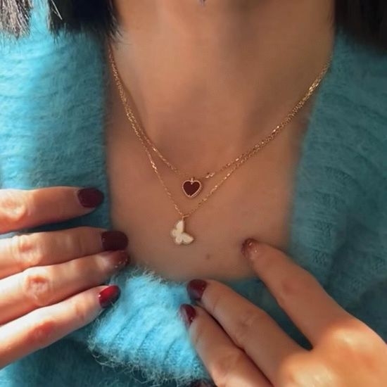 Van Cleef & Arpels VCA Delicate Butterfly Shape Necklace