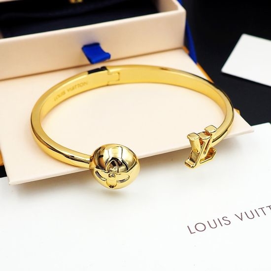 Louis Vuitton LV Crystal Floral Open Cuff Bangle