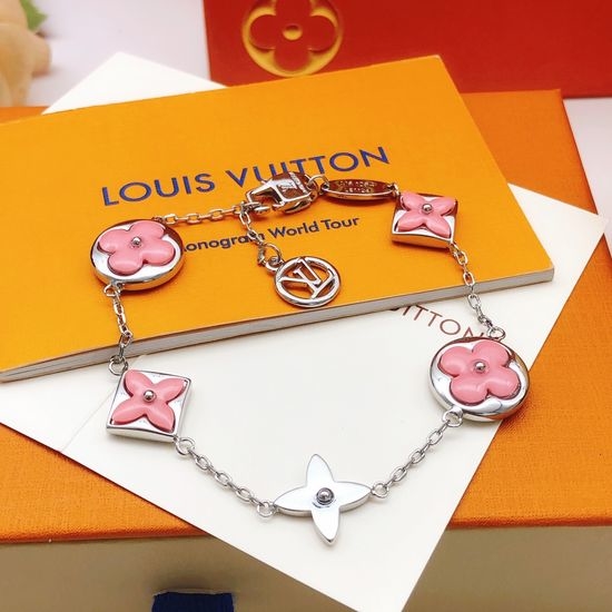 Louis Vuitton LV LV Latest Pink Flower Bracelet