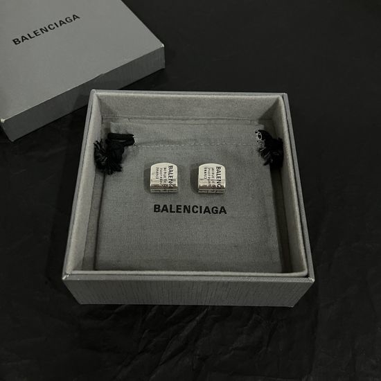 Balenciaga Classic Textured Gold Dangle Earrings