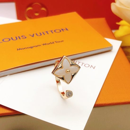 Louis Vuitton LV Mother of Pearl Ring Premium Brass Material