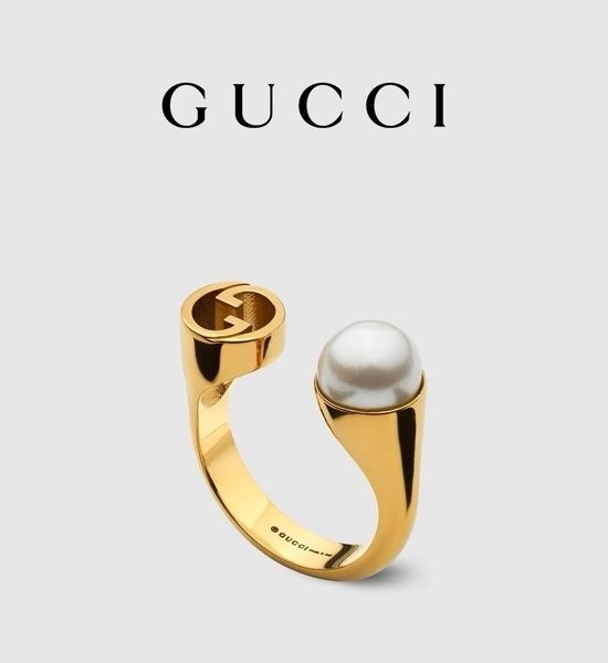Gucci Resin Pearl Band Ring