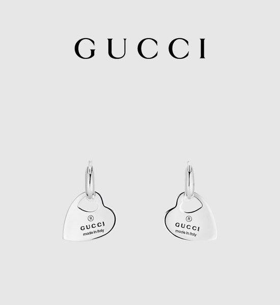 Gucci Circular Pendant Hoop Earrings