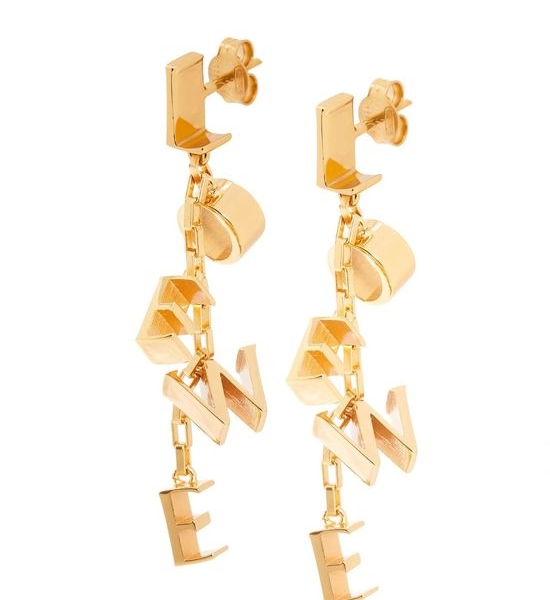 Loewe Delicate Smooth Letter Design Earrings
