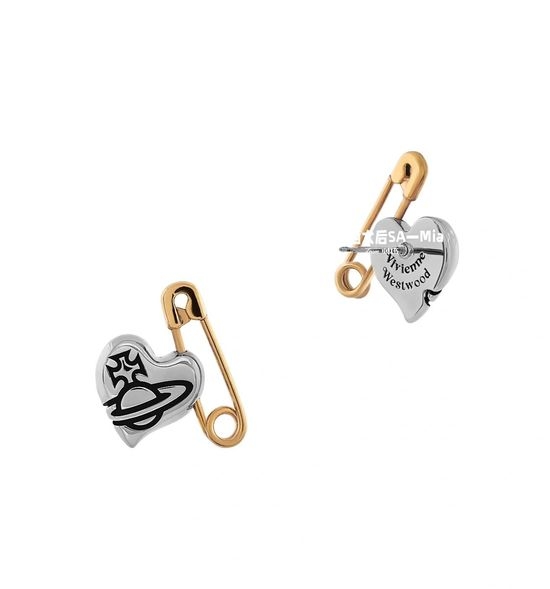 Vivienne Westhood Two Tone Pin Shaped Stud Earrings