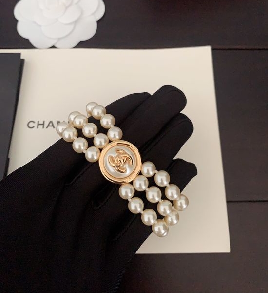Chanel Three Layer Pearl Bracelet