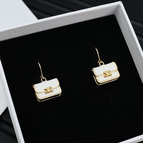 Celine Enamel Bag Ear Buckles Premium Exquisite Craft