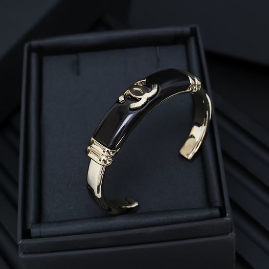 Chanel Classic Resin Decor Bangle Bracelet