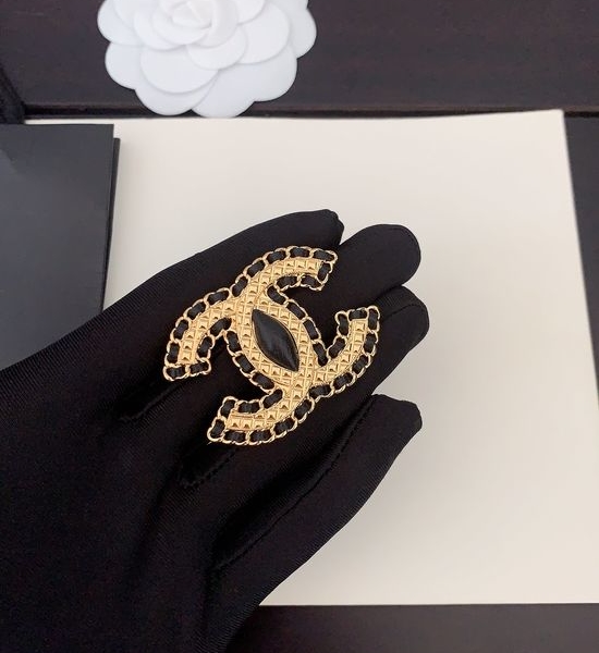 Chanel Latest Brass Brooch with Golden Tone